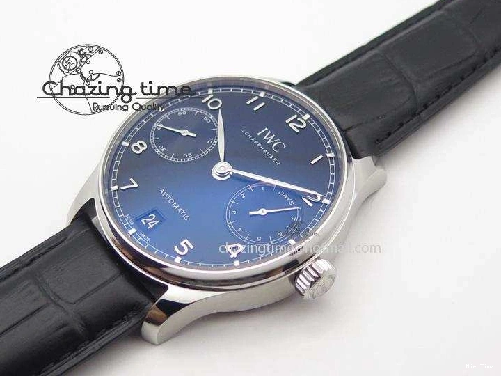 MIROTIME 0425 Practical Portuguese Real PR IW500109 ZF 1:1 Best Edition Black Dial On Black Leather Strap A52010 V 7308